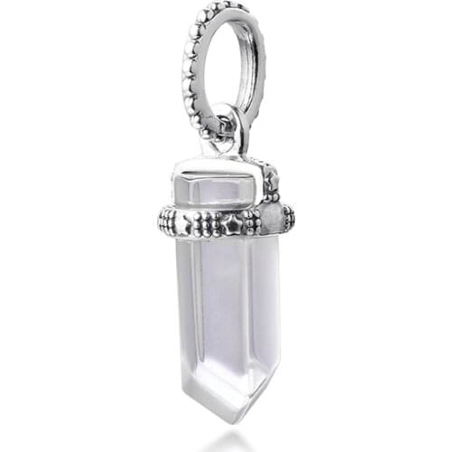 White Amulet Pendant Charms Fits Pandora Bracelet Authentic 925 Sterling Silver Metal Beads Women DIY Jewelry Making 2021 New