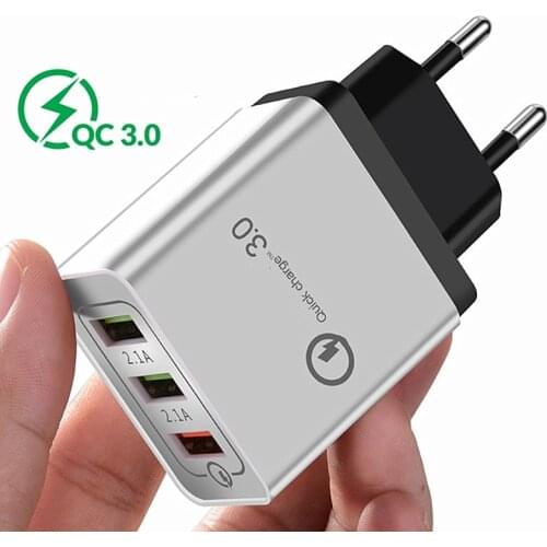 Quick Charging QC 3.0 Smart Fast 3 USB Wall Charger For Xiaomi Samsung Quick Charge Charging Adapter Mobile Phone