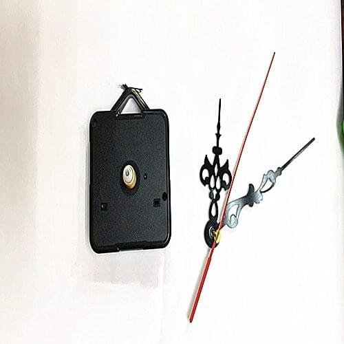 Hot Silent Vintage Retro Classic Quartz Clock Movement Black+Red Hands Kit Wall Clock Parts Accessories Home Deco Tools