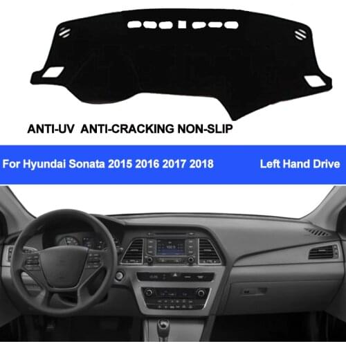 TAIJS Car Dashboard Cover For Hyundai Sonata 2015 2016 2017 2018 Sonata 9 Dash Mat Dashboard Pad Carpet Anti-UV Anti-slip