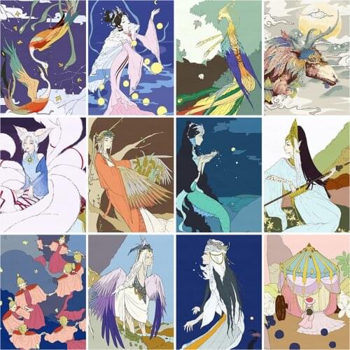 DIY Painting By Numbers mythology figure HandPainted Oil Painting Drawing On Canvas Unique Gift Home Decoration