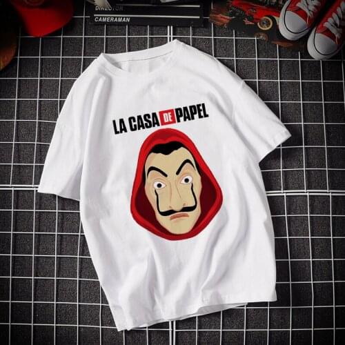 The House of Paper T Shirt New Money Heist Women La Casa De Papel Tshirt Women Vogue Casual Dali Mask Casa De Papel T-shirt Top