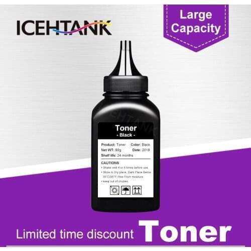 ICEHTANK 80g Black Toner Powder Compatible For Canon C312 C313 C325 CRG312 CRG512 CRG712 For LBP3010 LBP3100 LBP3018 Printer