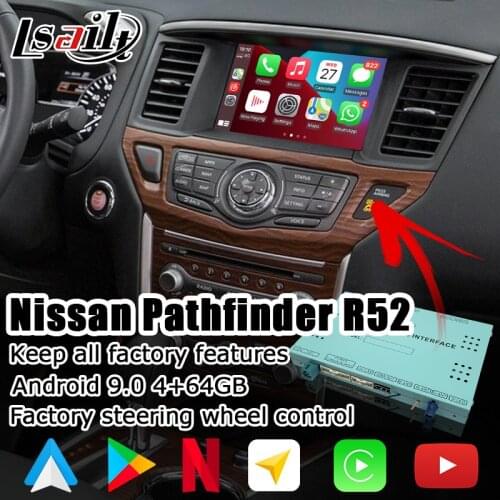 Android / carplay interface box for Nissan Pathfinder R62 2017 QX60 video interface box with GPS navigation yandex navi Lsailt