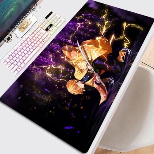 Mouse Mats Pad On The Table Computer Mat Pads Gaming Keyboard Gamer Long Kawaii Mousepad Company Desk Handsome Kimetsu No Yaiba