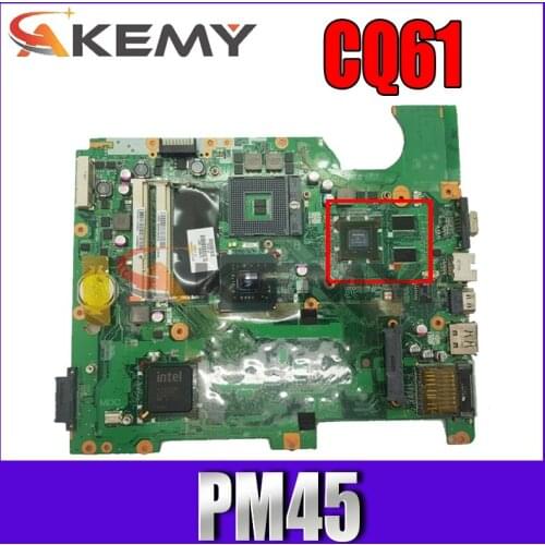 AKemy Laptop motherboard For HP CQ61 Mainboard PM45 DA00P6MB6D0 517837-001 517837-601 graphics card