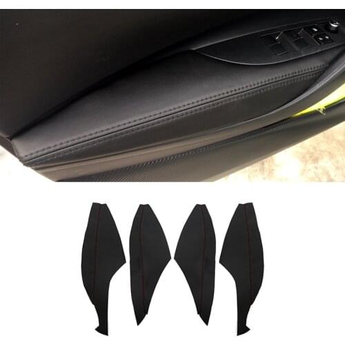 Soft Leather Door Armrest Cover For Toyota Corolla 2019 4pcs Car-styling Door Armrest Panel Skin Cover Sticker Trim