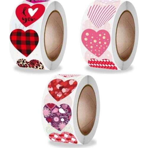 500pcs Heart Labels Stickers Color Labels Stickers 1 Inch DIY handmade Stickers Stationery