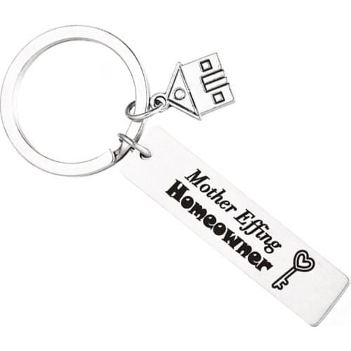 New Homeowner Housewarming Gifts - Mother Effin Homeowner Keychain - Funny House Warming Gift - New First Time Home Owner Gift