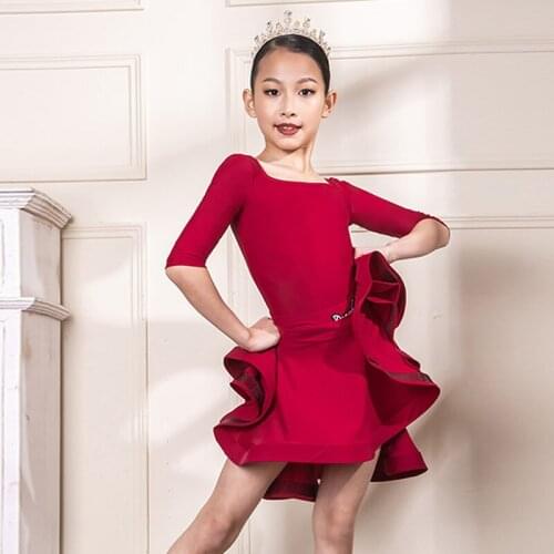 Latin Dance Dress Girls Dress Suits Performance Costume Summer Salsa Dancing Outfit Samba Dancewear Designer Clothes JL3140