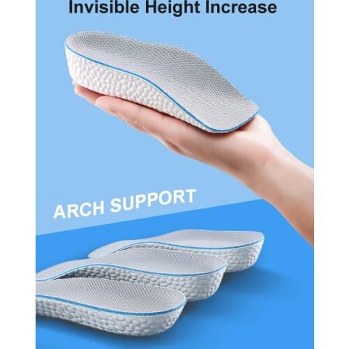 Arch Support Increase Height Insoles Light Weight Soft Elastic Lift for Men Women Shoes Pads 1.5CM 2.5CM 3.5CM Heighten Lift