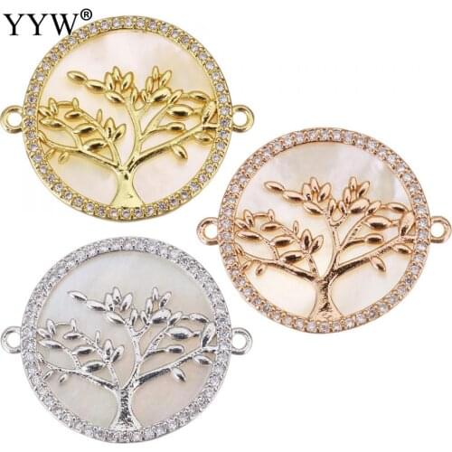 10pcs/lot Plant Tree Double Hole Charms Rope Cord Chains Connector For Bracelet Pendants Necklace DIY Jewelry Making Accessories