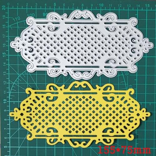 Hollow Etched Diamond Frame Metal Cutting Dies For Stamps Scrapbooking Stencils DIY Paper Album Cards Decor Embossing 2020 New