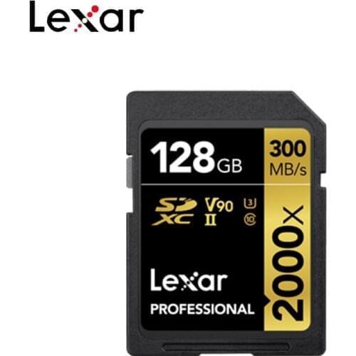 Professional SD Card 128GB U3 Memory Card 64GB 32GB 2000x High Speed SDHC SDXC Card Lexar UHS-II Card For 4K Full HD Video