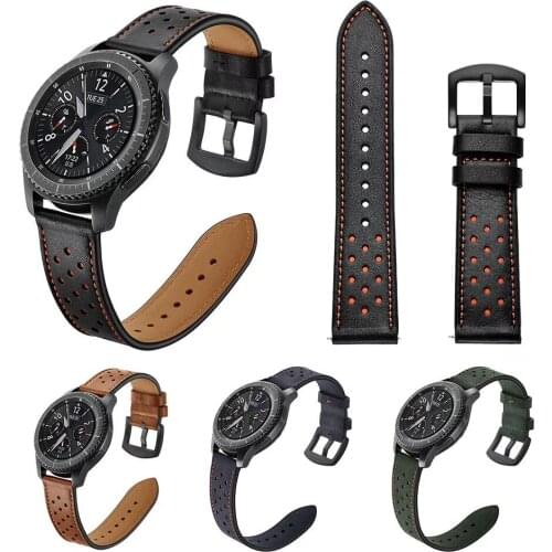 Genuine Leather Watch Strap band For Samsung Galaxy Watch 42mm 46mm Gear S3 Huawei Watch 2 Pro Watch Band Huami 22mm Bracelet
