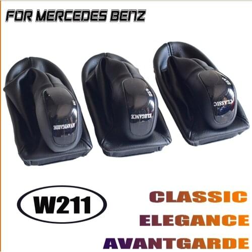 For Mercedes-Benz E-Class W211 Shifter Car Leather Boot Gear Shift Knob Head Lever Cover Accessories