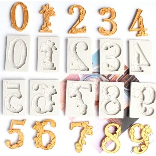 0-9 Digital Silicone Mold DIY Fondant Cake Mold Epoxy Jewelry Accessories Mold Aromatherapy Wax Soap Accessories Mold