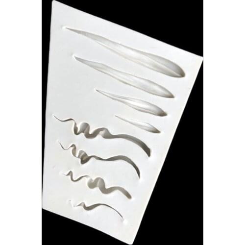 Silicone Doll Hair Styling Mold Fondant Cake Clay Doll Hair Making Modeling Mold Tool Fondant Cake Mold