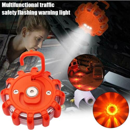 LED Road Flares Flashing Warning Light Emergency Disc Safety Light Flashing Roadside Beacon Warning NK-Shopping