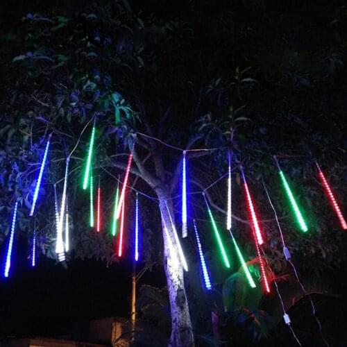 Waterproof Meteor Shower Rain 30cm 50cm 8 Tube LED String Lights For Outdoor Holiday Christmas Decoration Tree EU/US Plug