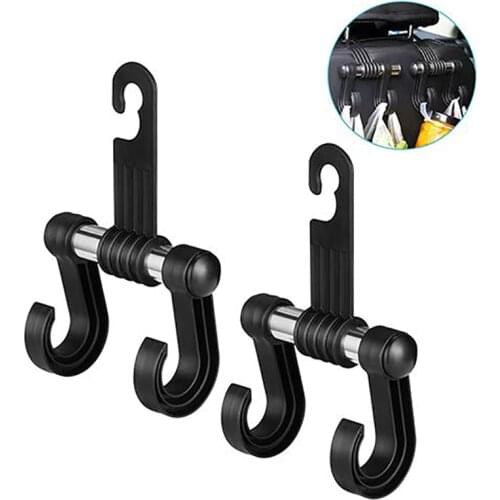 1 PC Car Headrest Hook Two Holder and Non-toxic for Storage Hanging Groceries Umbrella and Kids Toys