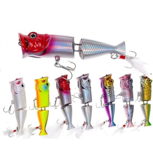 1pcs quality professional baits Floating topwater popper lures 8cm/11.5g Artificial 3D eyes crankbaits minnow penceil Hard bait
