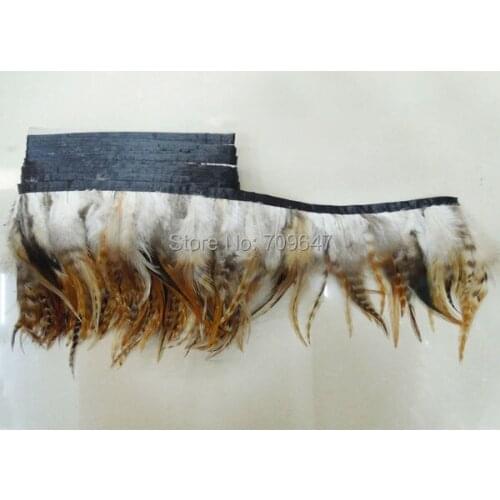 10Yards/lot!4-6inches(10-15cm)Natural RED Chinchilla Rooster Saddle Feathers Trim,Rooster Feather Fringe,plume decoration