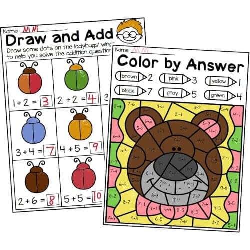 21*29.7cm Preschool Kids baby Learning Math books Additiion and Subtraction Worksheet Kids Exercise Book Baby Coloring toys