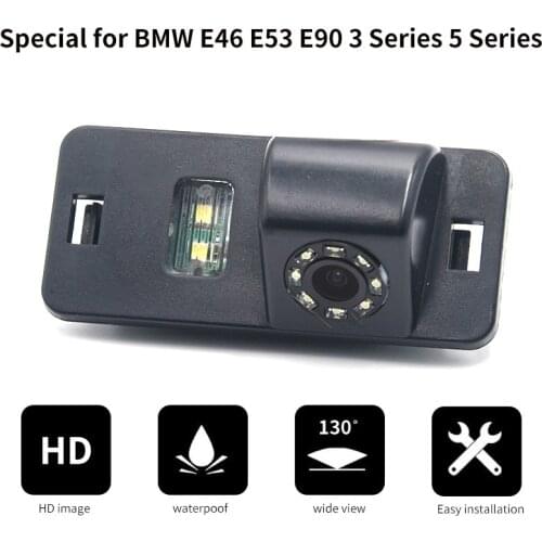 8 LED lights night vision rear view camera For BMW E39 E49 E90 3 series 5 series waterproof