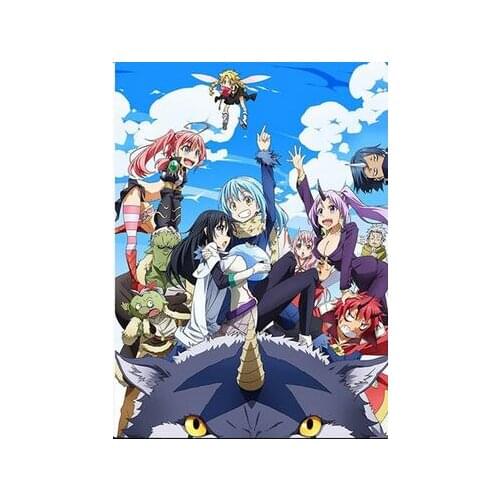 Anime Tensei shitara Slime Datta Ken Tempest Rimuru Cosplay Art Print Silk Poster Home Wall Decor 24x36inch