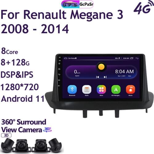 Autoradio Touchscreen Car Multimedia Radio Video Player For Renault Megane 3 2008 - 2014 Android 10 Navigation GPS DSP