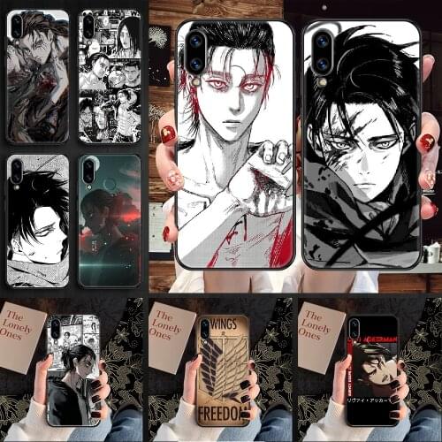 Eren Yeager Anime Attack on Titan Phone case For Huawei Honor 6 7 8 9 10 10i 20 A C X Lite Pro Play black silicone back art