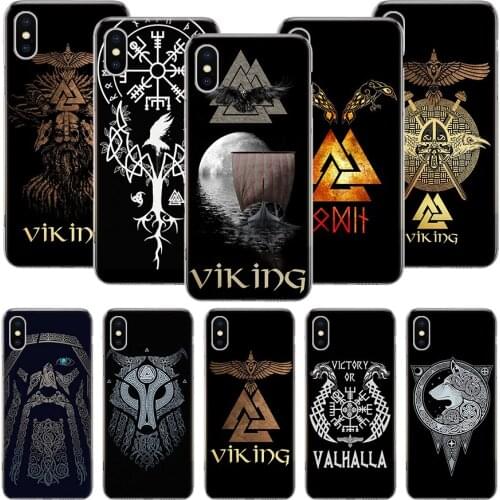 Viking Vegvisir Odin Nordic Phone Case For iPhone 11 12 Pro XS XR X Max 7 8 6 6S Plus Mini + 5 SE Pattern Customized Coque Cover
