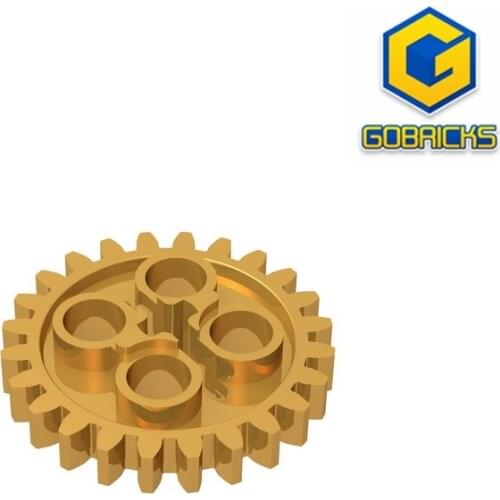 Gobricks GDS-1098 Technical, Gear 24 Tooth (2nd Version - 1 Axle Hole) compatible 3648 24505 pieces of childrens toys