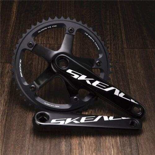 Fixed Crank Fixed Gear Bike Crank 48t Crankset Track Bike Parts Fixie Bicycle Parts Alloy Single Speed 48t Crank Bicycle Pieces