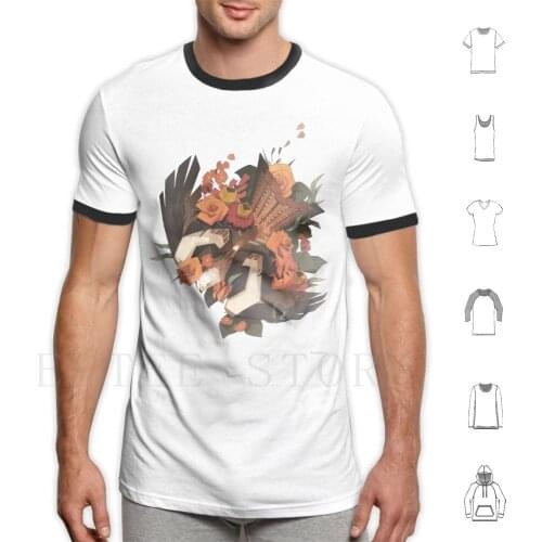 Red Kite T Shirt Print Cotton Bird Red Kite Birds Flower Flowers Orange Warm