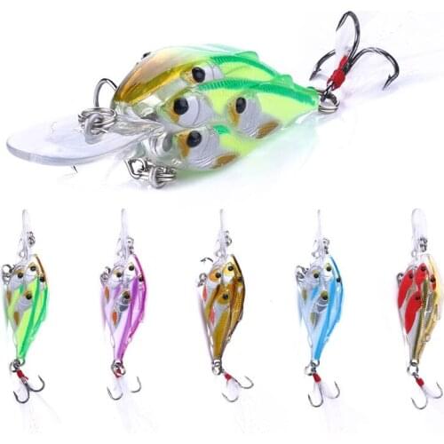 HENGJIA 1pc Crankbait High Quality Fishing Lures Fishing Tackle 6.5cm 6g Minnow Soft Bait fishing tackle wobblers Hook