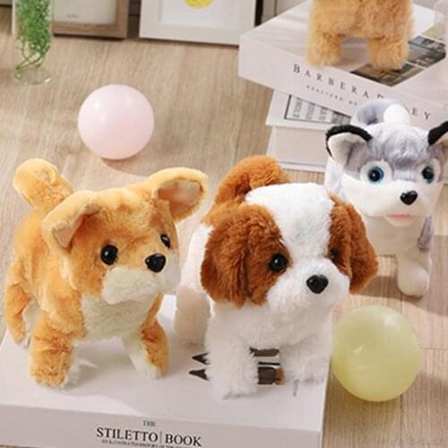 Walking, Barking, Wagging Tails, Interactive Toy Dogs for Children Plush Puppy Toys, Electric Plush Toys Pet Dog S03 21 Dropship
