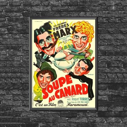 Duck Soup - Marx Brothers 30s Cinema Movie Poster Wall Painting Home Decoration (No Frame)