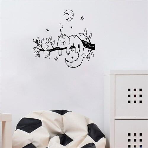 Carton Wall Sticker Cat Bird Tree Wall Art Decal Decor Sticker For Kids Room Living Room Home Decor Wall Stickers Mural ph862