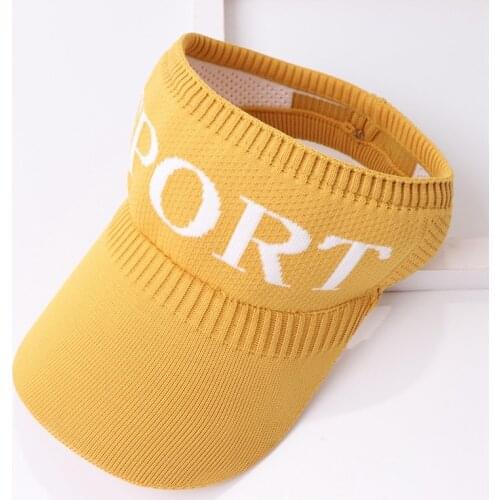 Womens Casual Trip Travel Sun Visor Caps Knitted Hats SPORT Topless Empty Exposed Sunshade Beach Hat