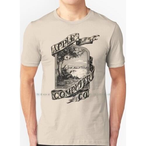 Computer Co. | First Logo T Shirt 100% Pure Cotton Computer Co Steve Jobs Ronald Wayne Steve Wozniak Geek Vintage Logo Creative