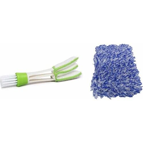 Plastic Car Air Conditioning Vent Blinds Cleaning Brush with Car Soft High Density Cleaning Super Soft Car Wash Cloth