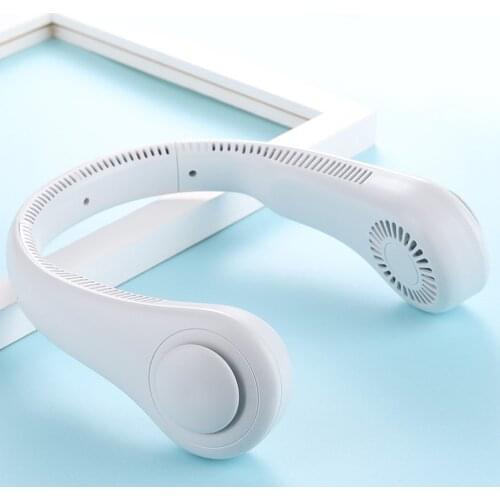 Portable Leafless Hanging Neck Fan,360 Degree Lazy Neckband Fan 78 Surround Air Outlets USB 4000Mah Rechargeable neck fan