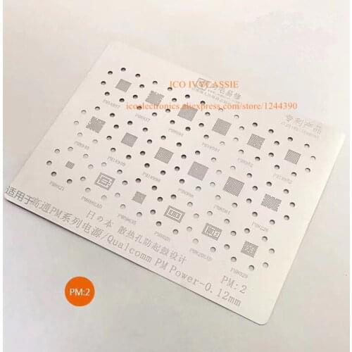 For PMI8937 PMD9635 PM8226 PM8029 PM8994 PM8952 PM8940 PM8998 PM8821 PM8028 BGA Stencil Direct Heating Template 0.12mm Thickness