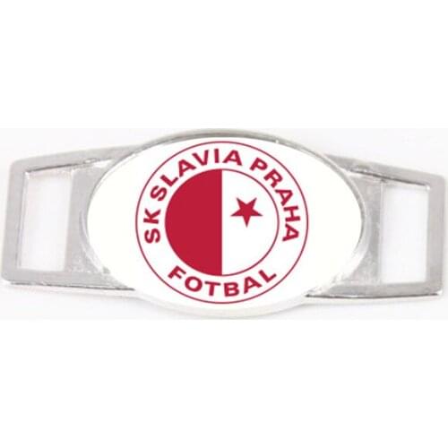 SK Slavia Praha Football Jewelry Shoelace Charms for Sneakers Shoelaces Paracord Bracelets Decoration Dropshipping
