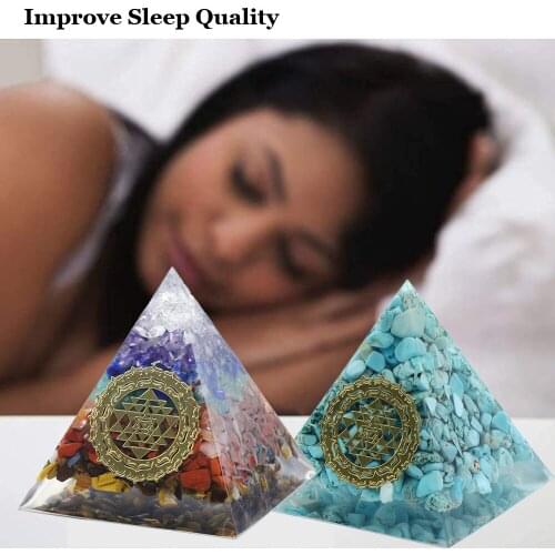 6*6*6cm Pyramid Decoration Symbolizes The Lucky Citrine Pyramid Energy Converter To Gather Wealth And Prosperity Resin Decor