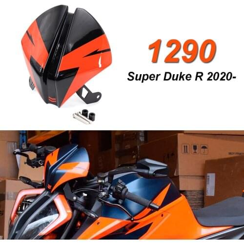 Motorcycle Front Windshield Windscreen Airflow Wind Deflector Fly Screen For 1290 Superduke R 2020 2021