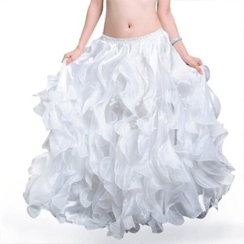 2018 Women Professional Belly Dance Costume Wave Skirt Sexy Slit Skirts Women Oriental Belly Dance Skirt Stage Clothes for Women