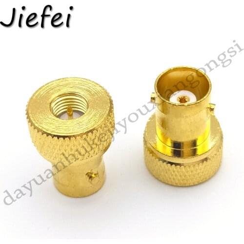 100pcs brass Gold BNC female jack to sma male plug RF coax adapter connector